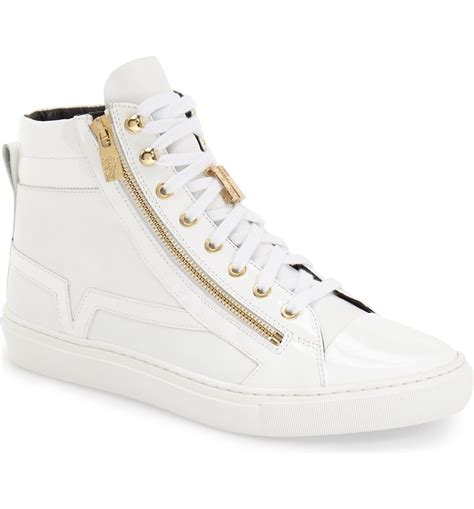 versace buckle high top sneaker|high top Versace sneakers men.